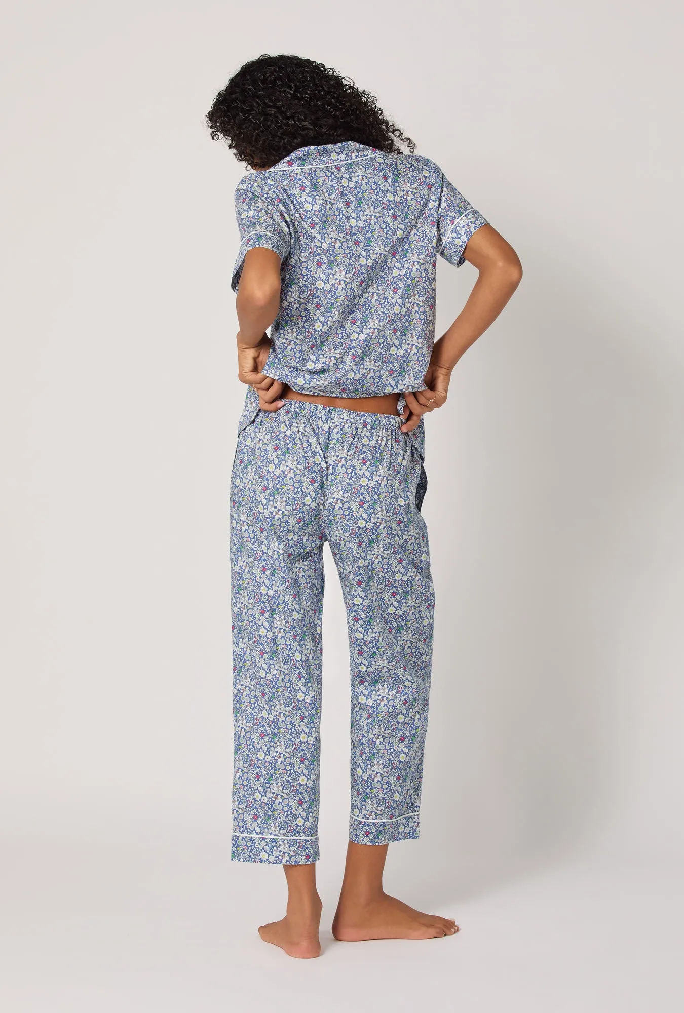 June's Meadow Short Sleeve Classic Woven Tana Lawn® Cropped Pj Set Made With Liberty Fabric sold by BedHead product image thumbnail 4