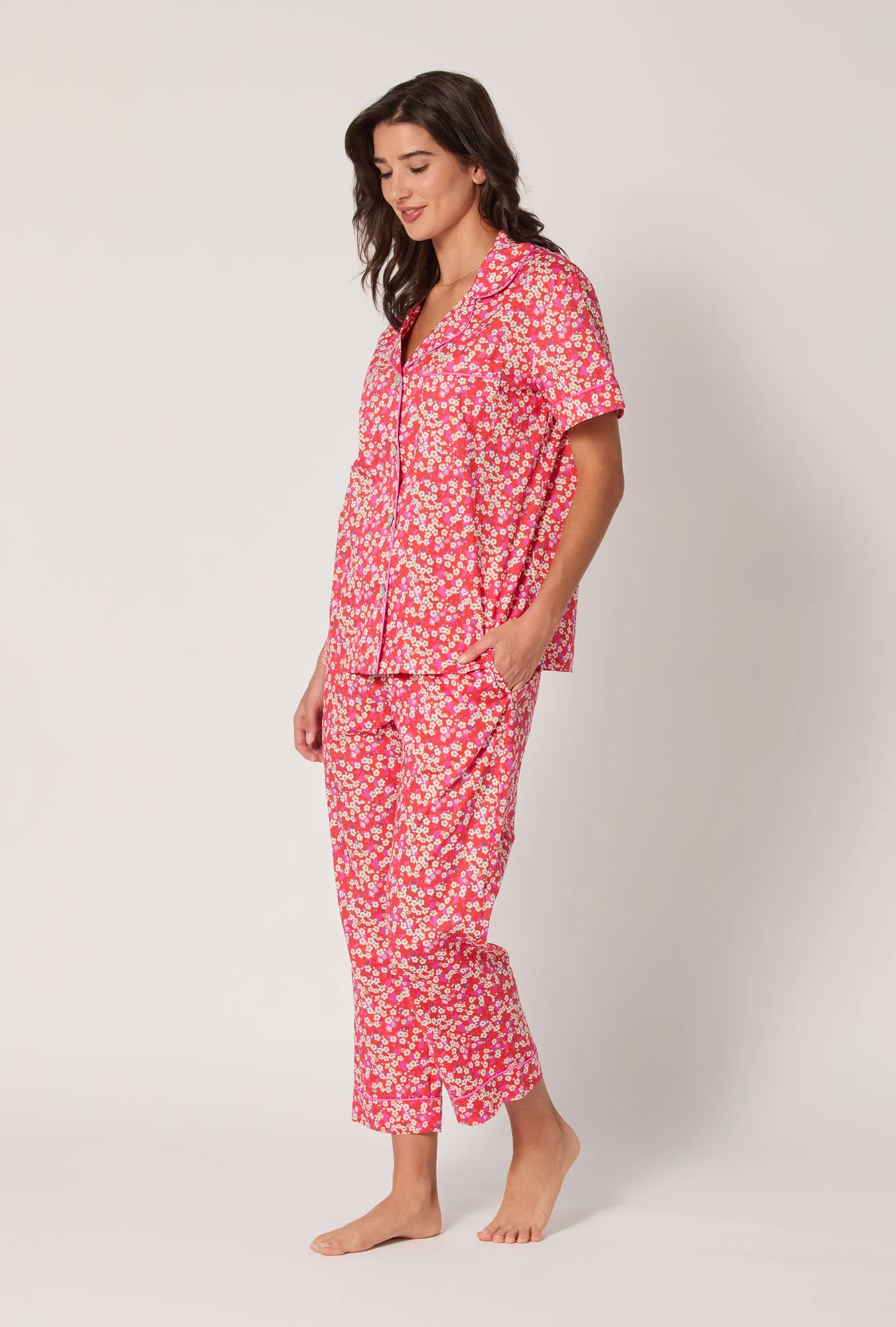 Mitsi Short Sleeve Classic Woven Tana Lawn® Cropped Pj Set Made With Liberty Fabric sold by BedHead product image thumbnail 2