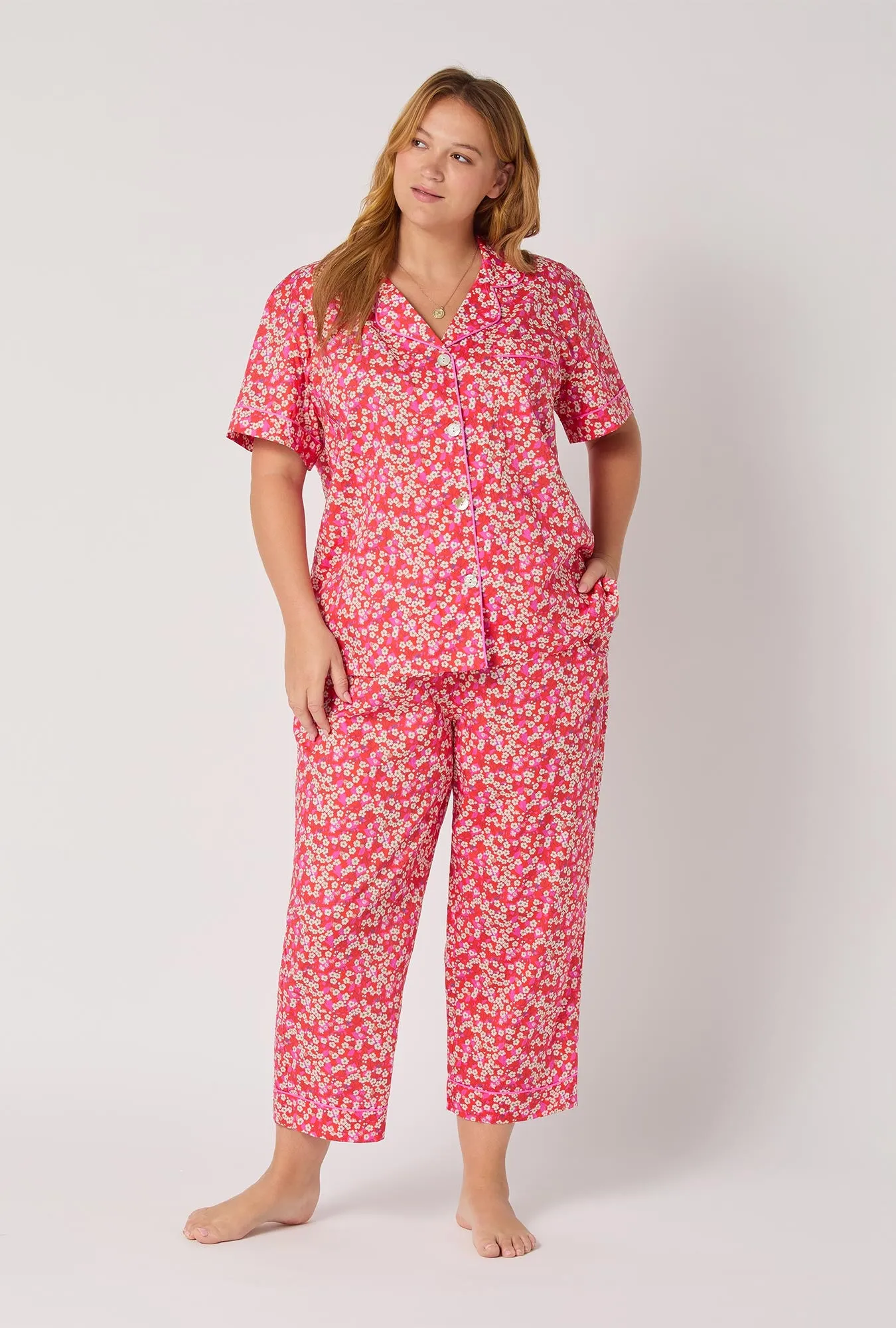 Mitsi Short Sleeve Classic Woven Tana Lawn® Cropped Pj Set Made With Liberty Fabric sold by BedHead product image thumbnail 5