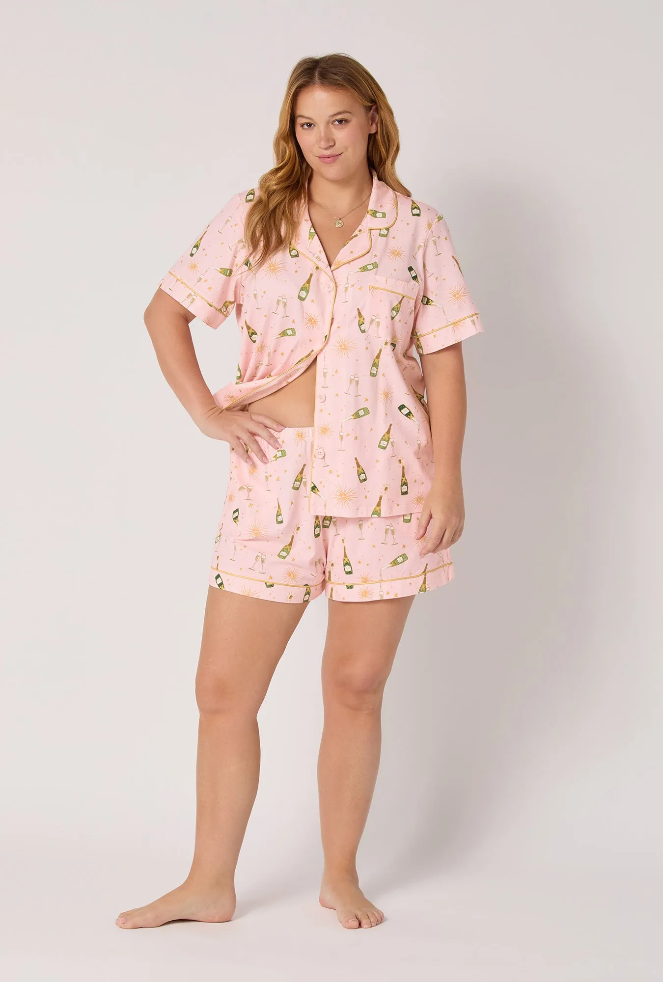 Pop Fizz Clink Short Sleeve Classic Shorty Stretch Jersey Pj Set sold by BedHead product image thumbnail 5