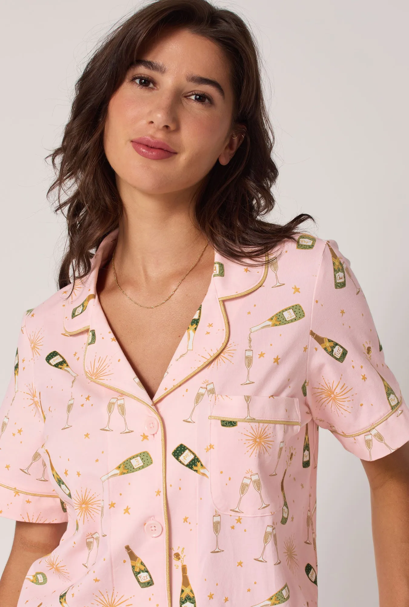 Pop Fizz Clink Short Sleeve Classic Shorty Stretch Jersey Pj Set sold by BedHead product image thumbnail 4