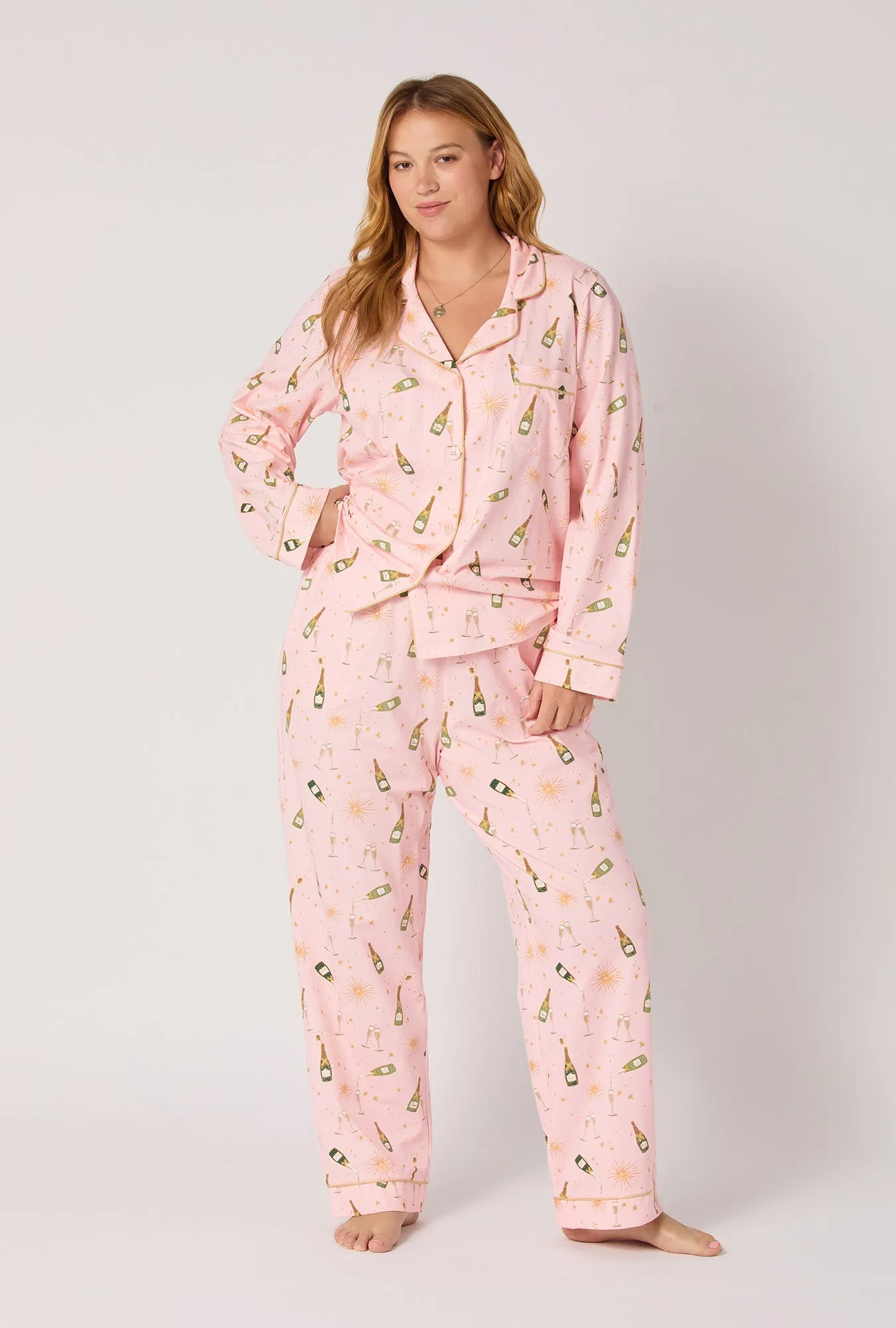 Pop Fizz Clink Long Sleeve Classic Stretch Jersey Pj Set sold by BedHead product image thumbnail 5