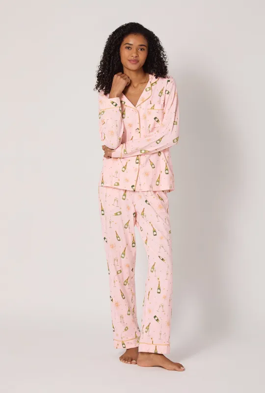 Pop Fizz Clink Long Sleeve Classic Stretch Jersey Pj Set sold by BedHead