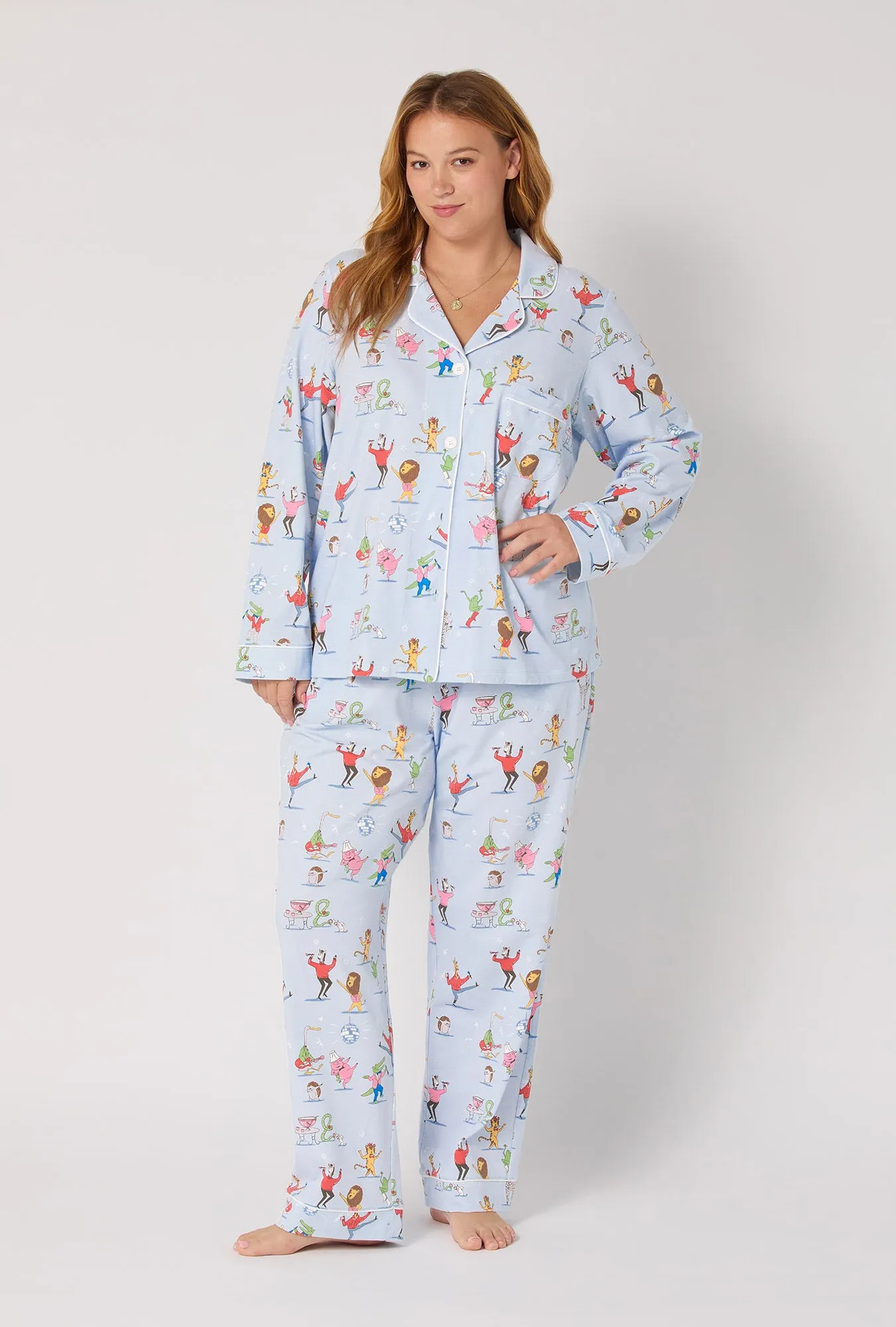 Till The Ball Drops Long Sleeve Classic Stretch Jersey Pj Set sold by BedHead product image thumbnail 5