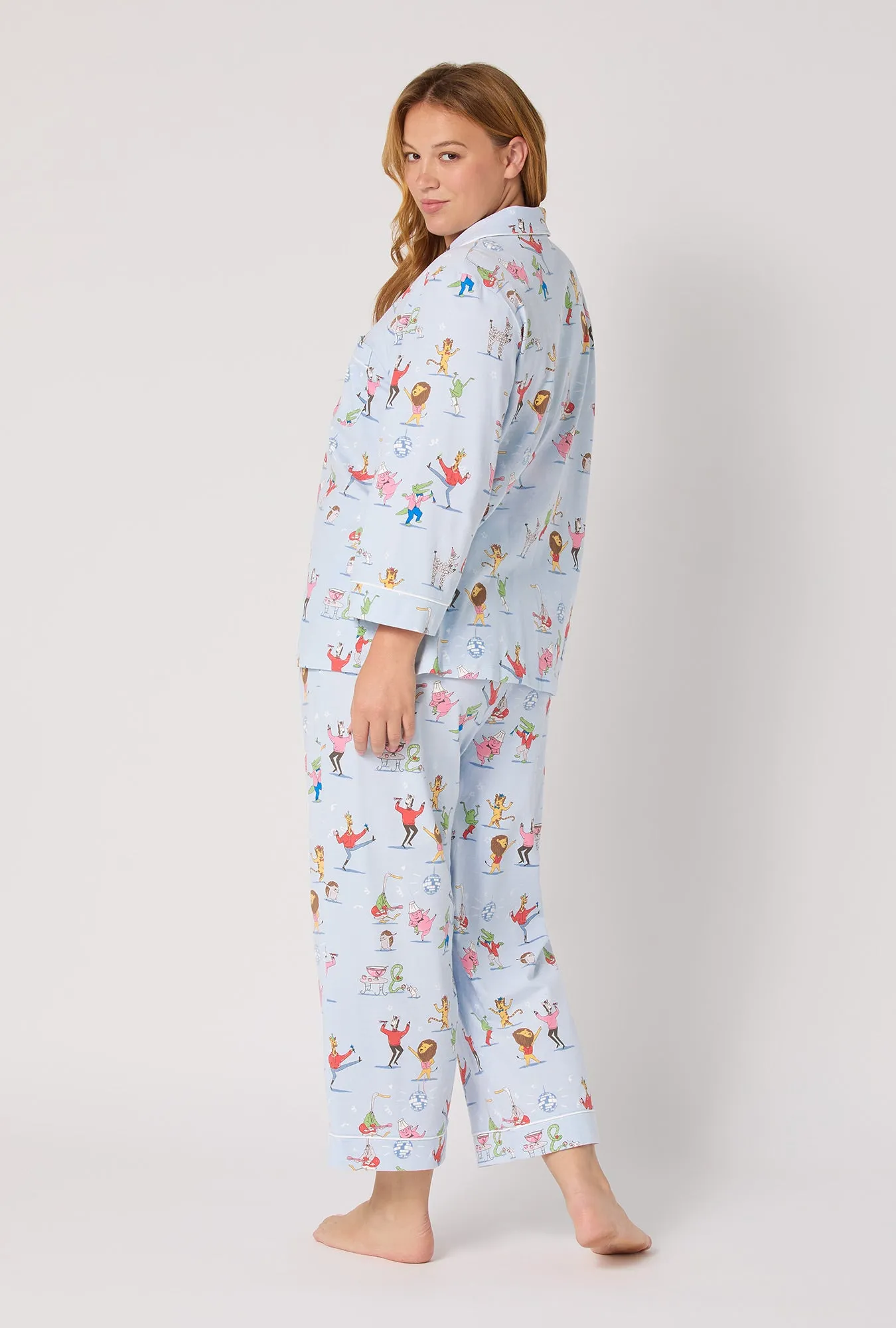 Till The Ball Drops 3/4 Sleeve Classic Stretch Jersey Cropped Pj Set sold by BedHead product image thumbnail 5