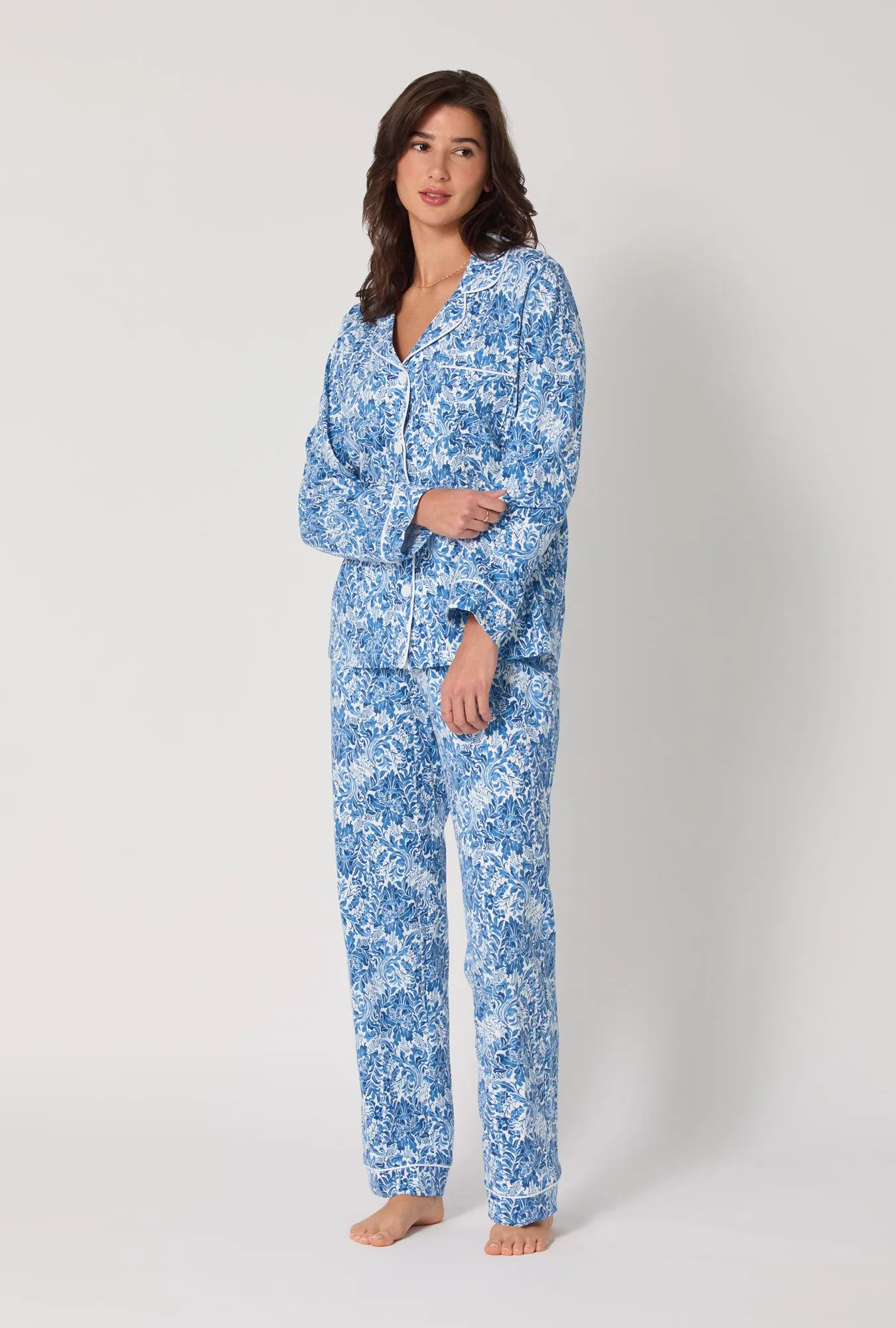 Dreamy Damask Long Sleeve Classic Stretch Jersey Pj Set sold by BedHead product image thumbnail 2