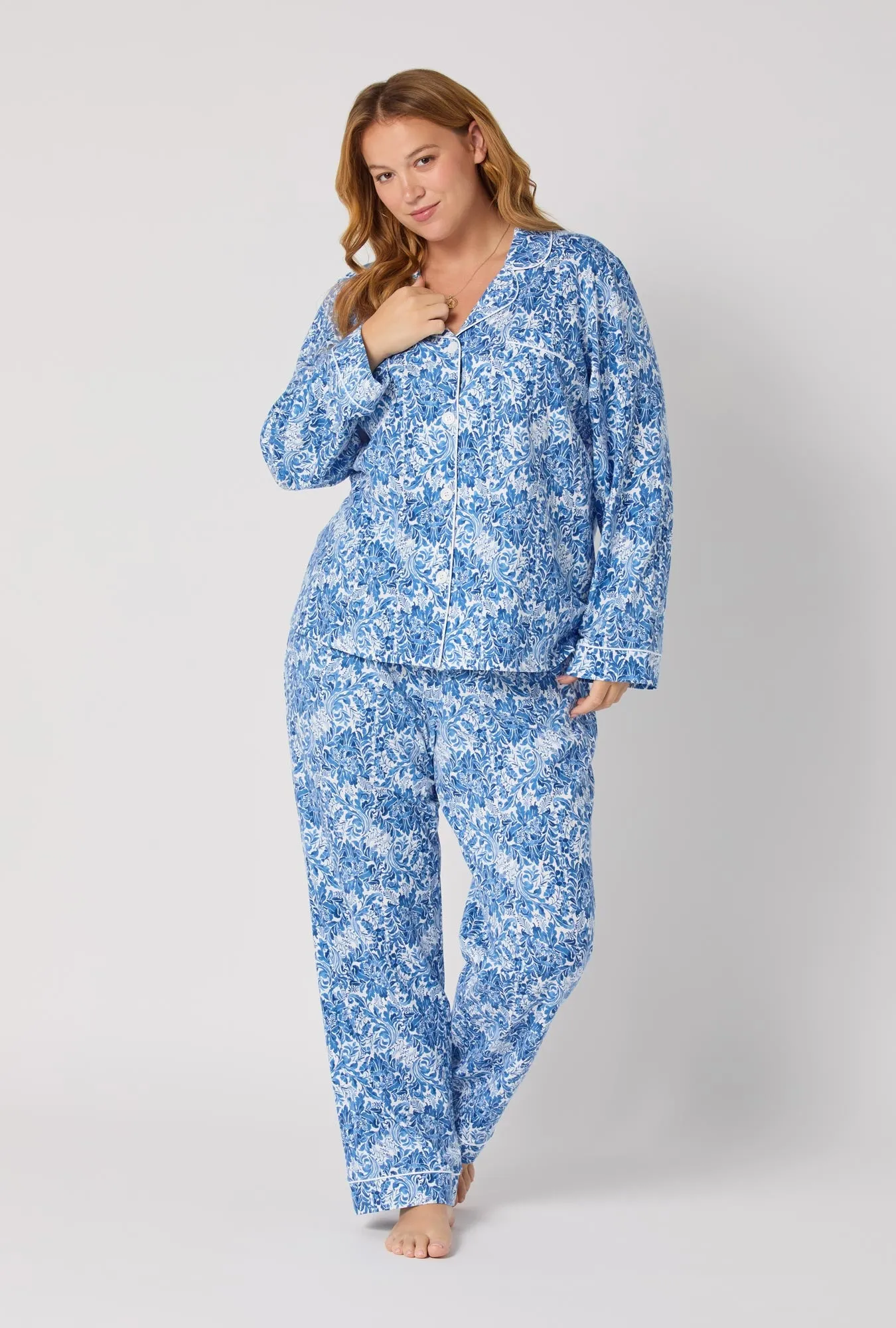 Dreamy Damask Long Sleeve Classic Stretch Jersey Pj Set sold by BedHead product image thumbnail 5