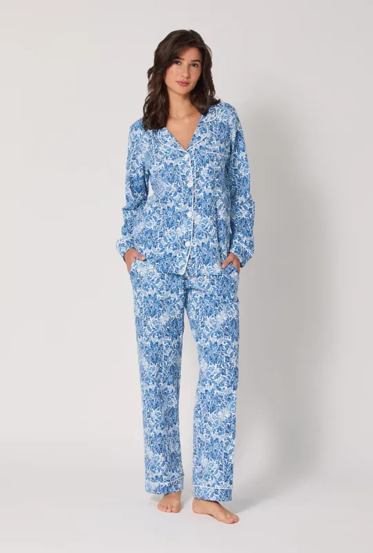 Dreamy Damask Long Sleeve Classic Stretch Jersey Pj Set sold by BedHead