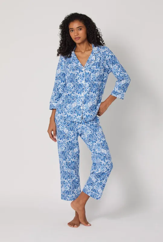 Dreamy Damask 3/4 Sleeve Classic Stretch Jersey Cropped Pj Set sold by BedHead