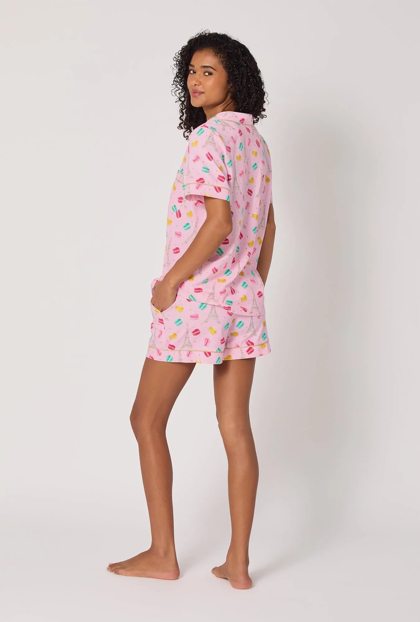 Eiffel For You Short Sleeve Classic Shorty Stretch Jersey Pj Set sold by BedHead product image thumbnail 3