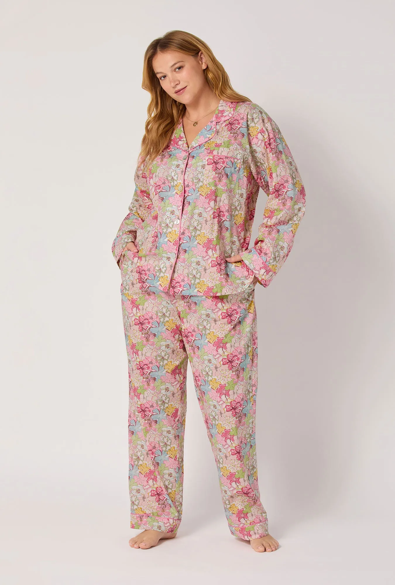 Mauvey Long Sleeve Classic Woven Tana Lawn® Pj Set Made With Liberty Fabric sold by BedHead product image thumbnail 5