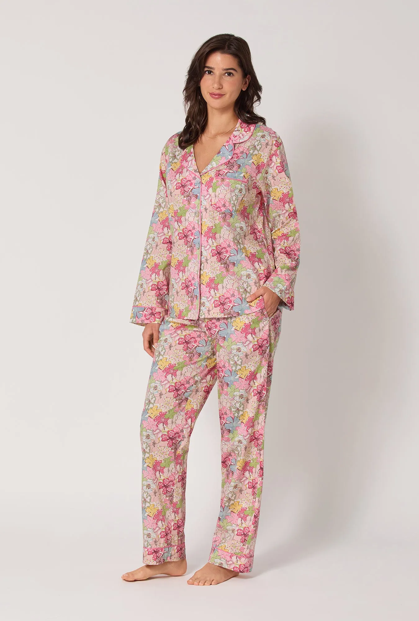 Mauvey Long Sleeve Classic Woven Tana Lawn® Pj Set Made With Liberty Fabric sold by BedHead product image thumbnail 2