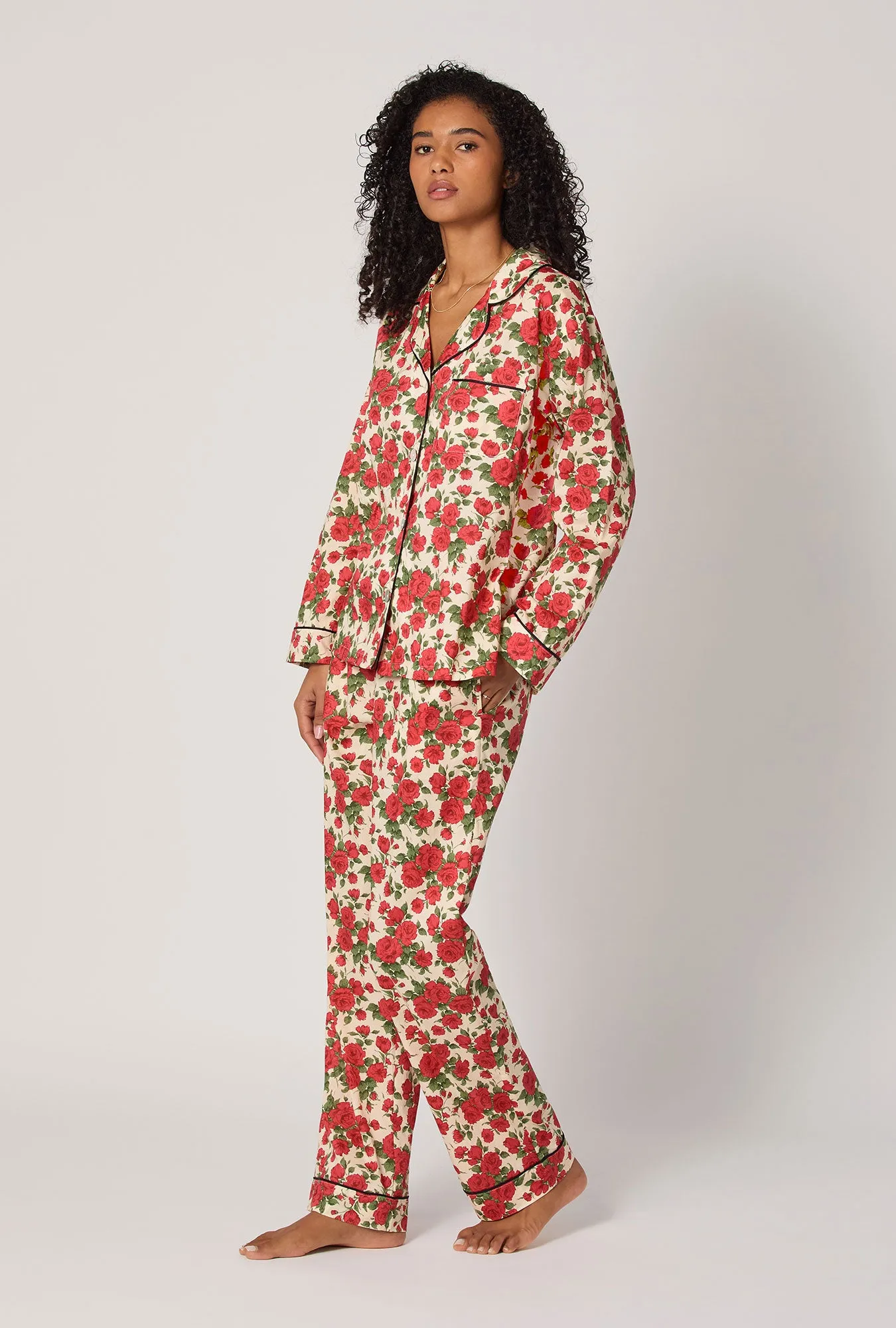 Carline Rose Long Sleeve Classic Woven Tana Lawn® Pj Set Made With Liberty Fabric sold by BedHead product image thumbnail 2