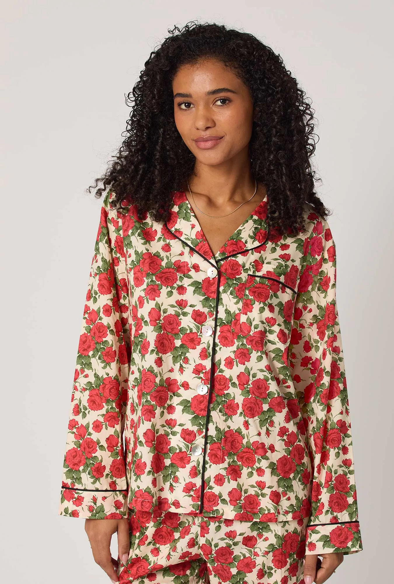 Carline Rose Long Sleeve Classic Woven Tana Lawn® Pj Set Made With Liberty Fabric sold by BedHead product image thumbnail 4