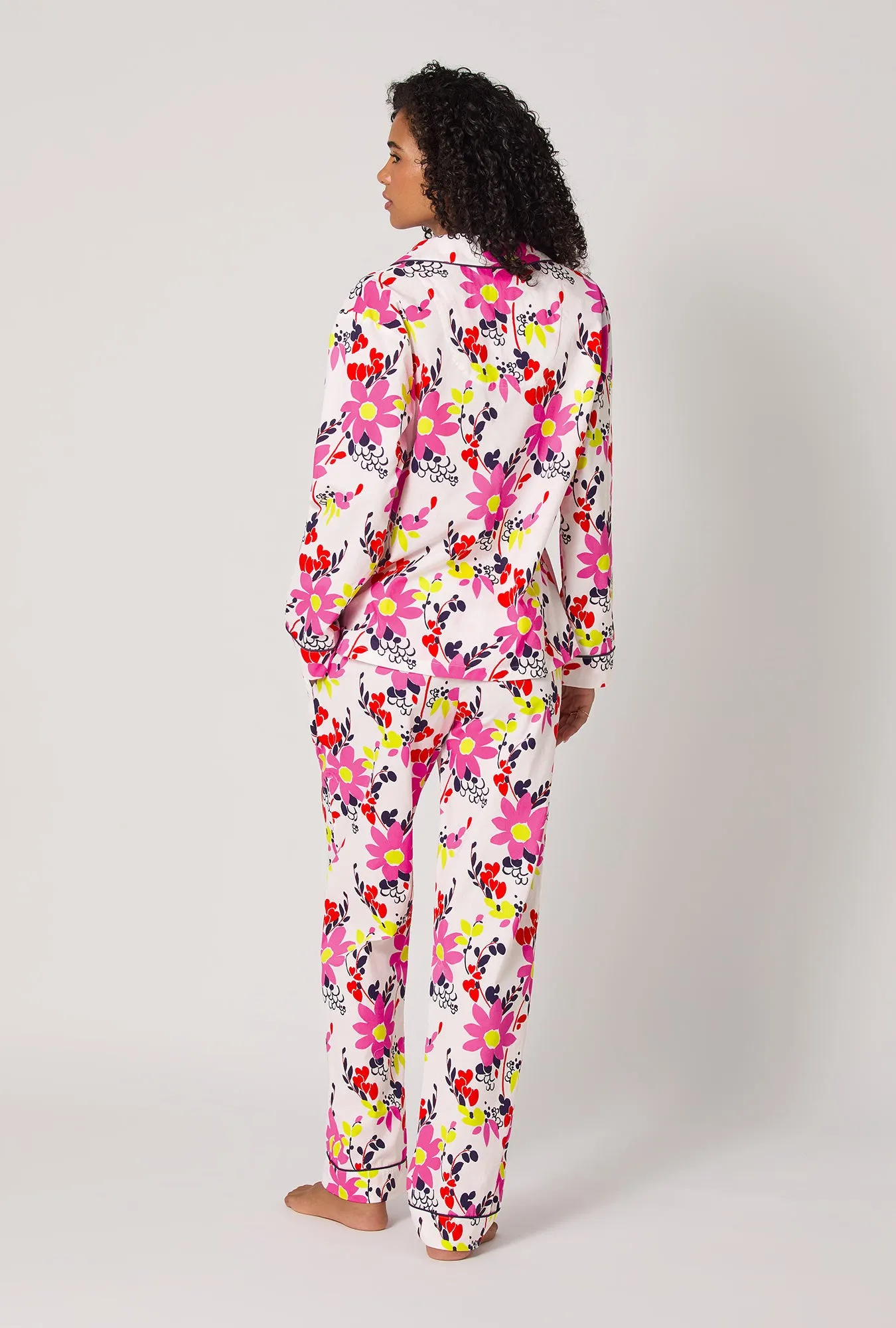 BedHead x Trina Turk Whimsical Floral Long Sleeve Classic Woven Cotton Poplin Pj Set sold by BedHead product image thumbnail 3