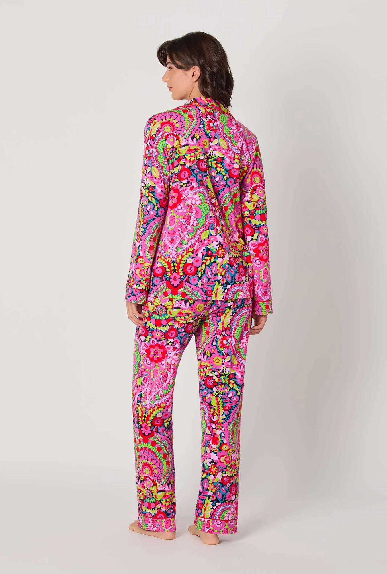 BedHead x Trina Turk Las Flores Long Sleeve Classic Stretch Jersey Pj Set sold by BedHead product image thumbnail 3