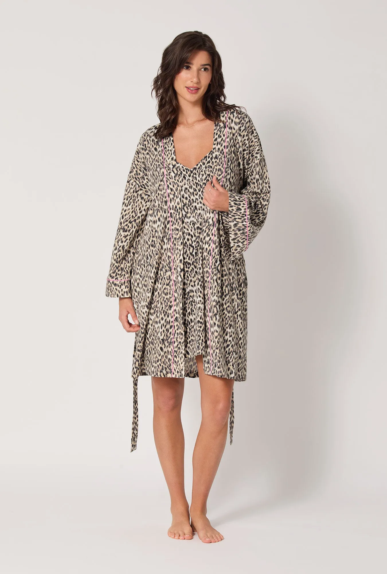 Wild Thing Banded Collar Stretch Jersey Robe sold by BedHead