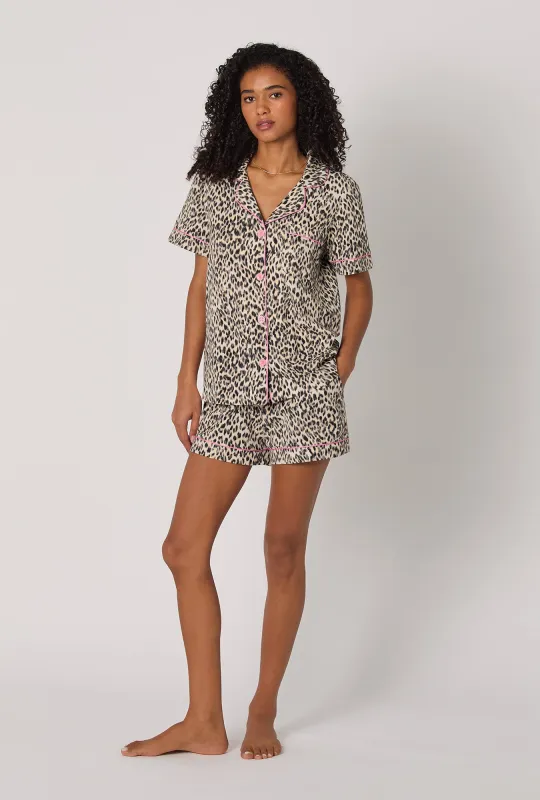 Wild Thing Short Sleeve Classic Shorty Stretch Jersey Pj Set made by BedHead