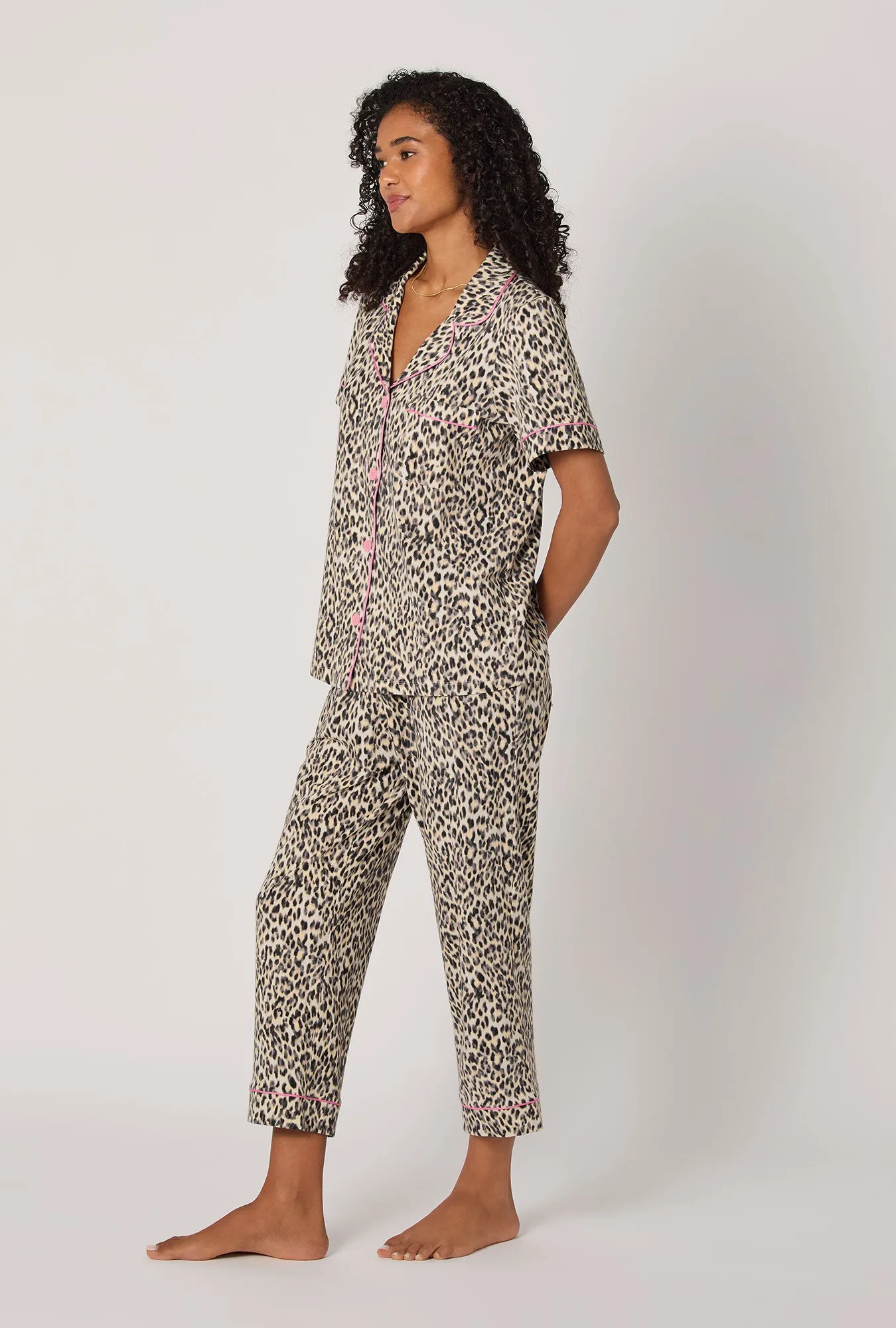 Wild Thing Short Sleeve Classic Stretch Jersey Cropped Pj Set sold by BedHead product image thumbnail 2