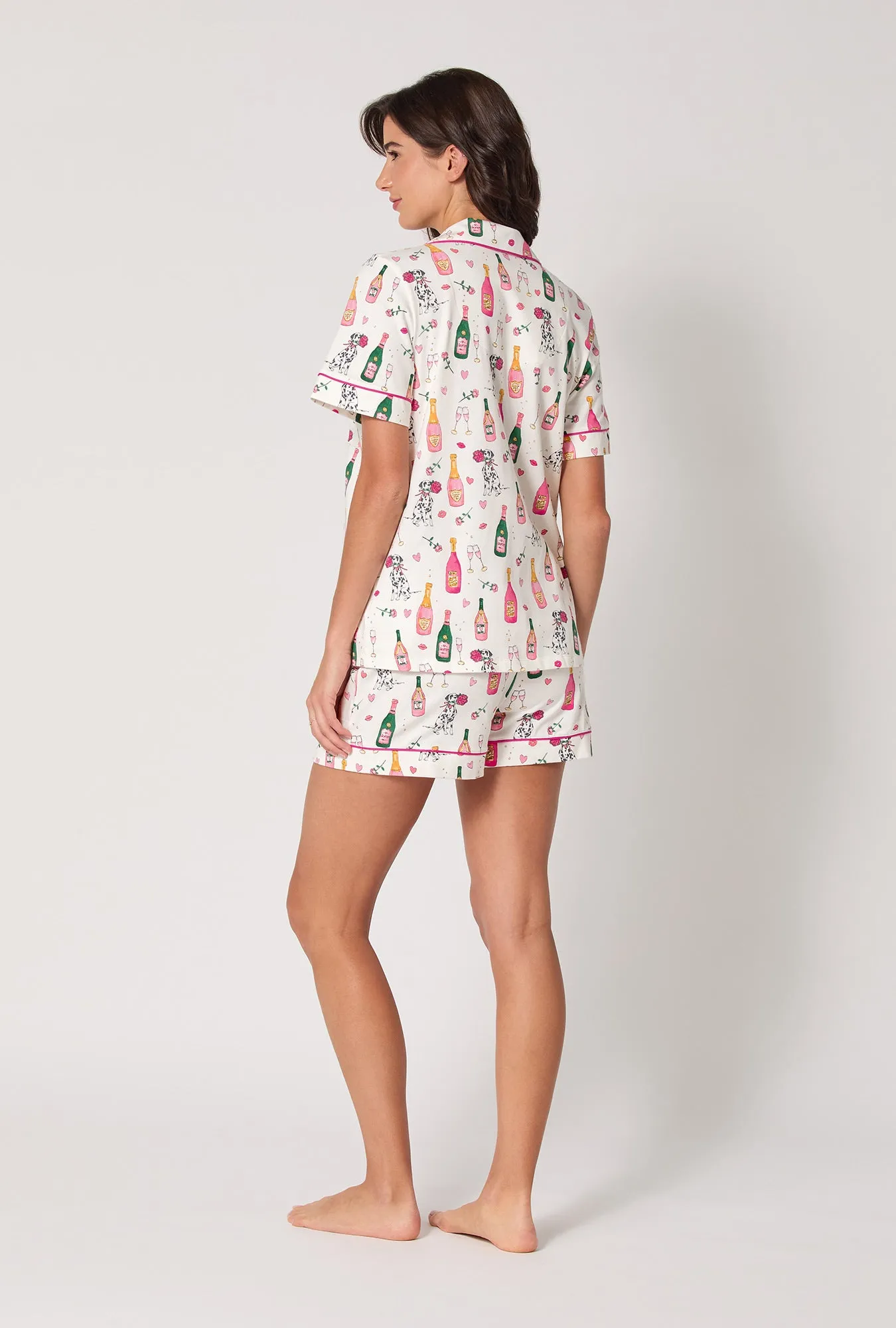 Be Mine Short Sleeve Classic Shorty Stretch Jersey Pj Set sold by BedHead product image thumbnail 3