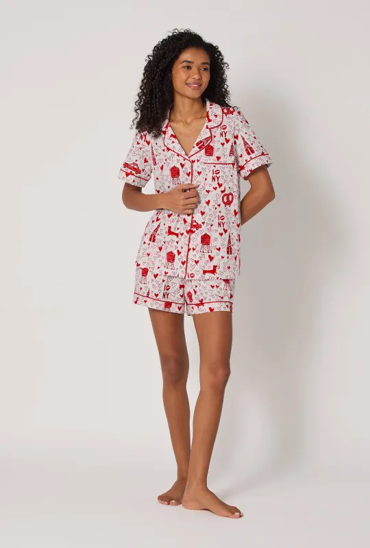 Heart Of The City Short Sleeve Classic Shorty Stretch Jersey Pj Set sold by BedHead