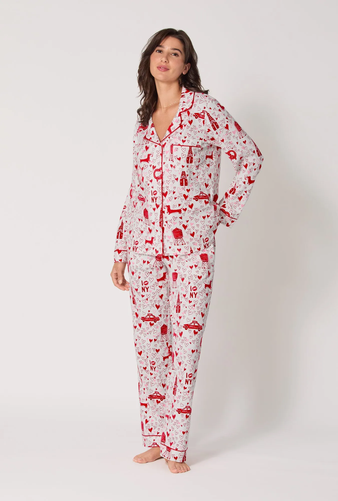 Heart Of The City Long Sleeve Classic Stretch Jersey Pj Set sold by BedHead product image thumbnail 2