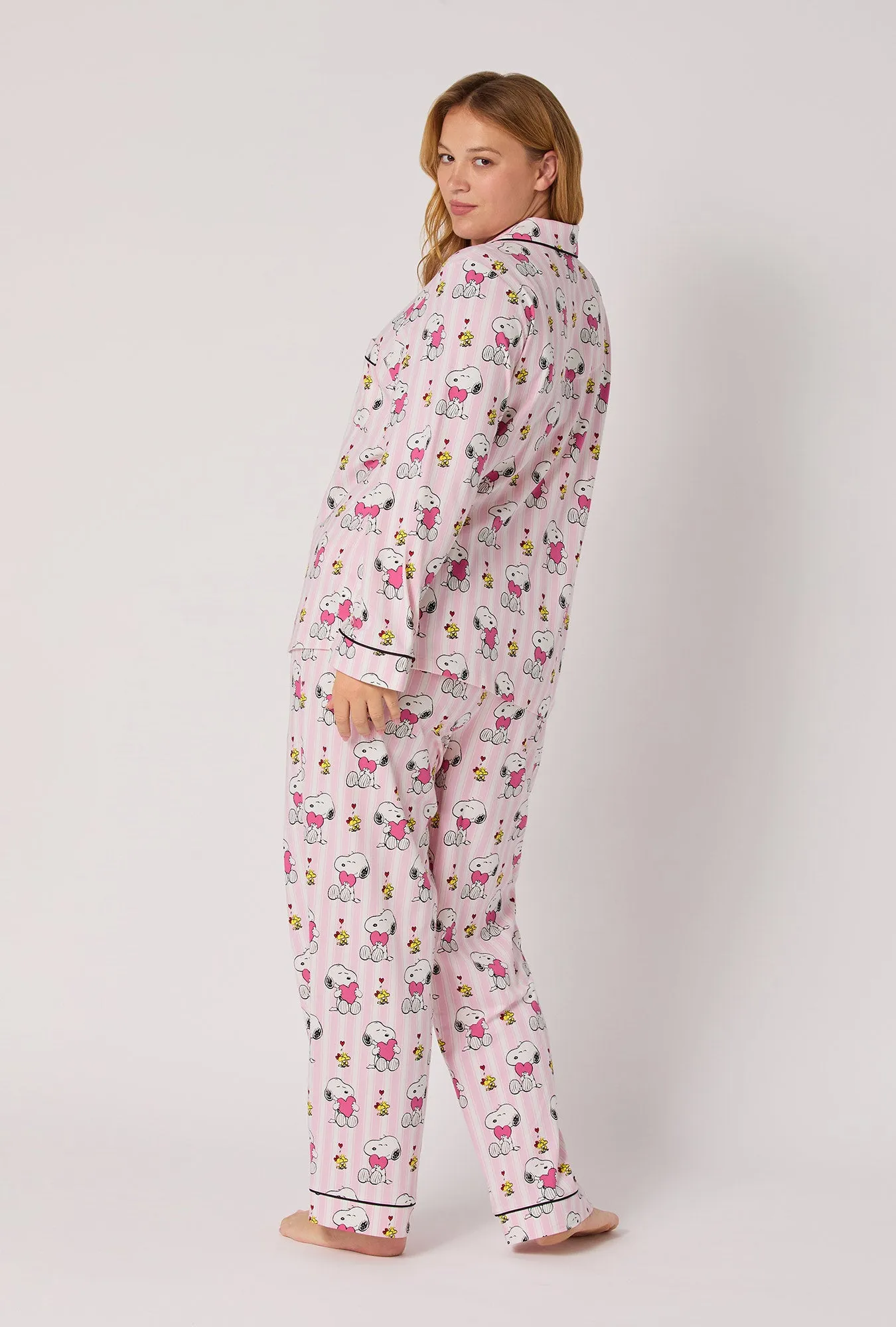 Snoopy's Valentine Long Sleeve Classic Stretch Jersey Pj Set sold by BedHead product image thumbnail 5