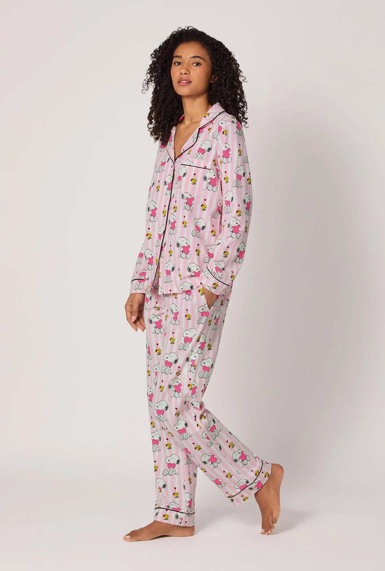 Snoopy's Valentine Long Sleeve Classic Stretch Jersey Pj Set sold by BedHead product image thumbnail 2