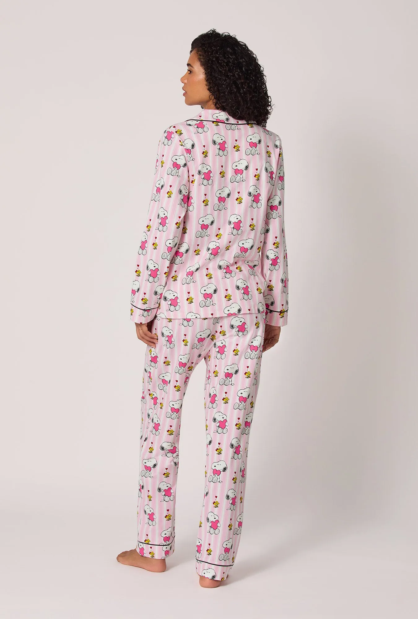Snoopy's Valentine Long Sleeve Classic Stretch Jersey Pj Set sold by BedHead product image thumbnail 3
