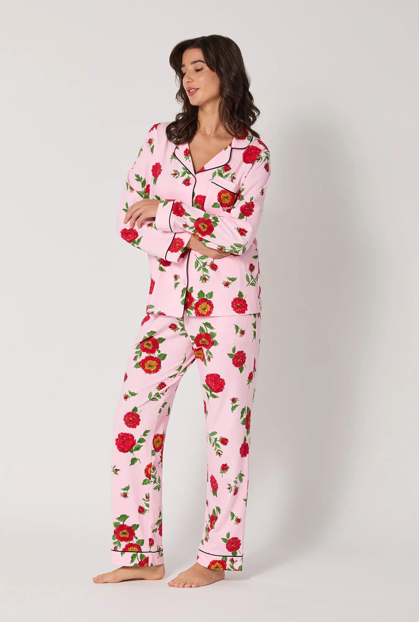 Falling Blooms Long Sleeve Classic Stretch Jersey Pj Set sold by BedHead product image thumbnail 2