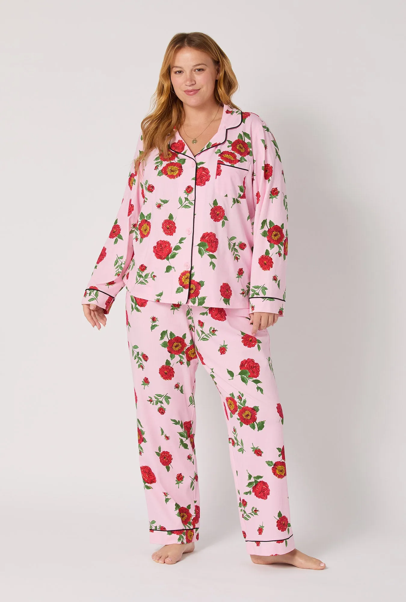 Falling Blooms Long Sleeve Classic Stretch Jersey Pj Set sold by BedHead product image thumbnail 5