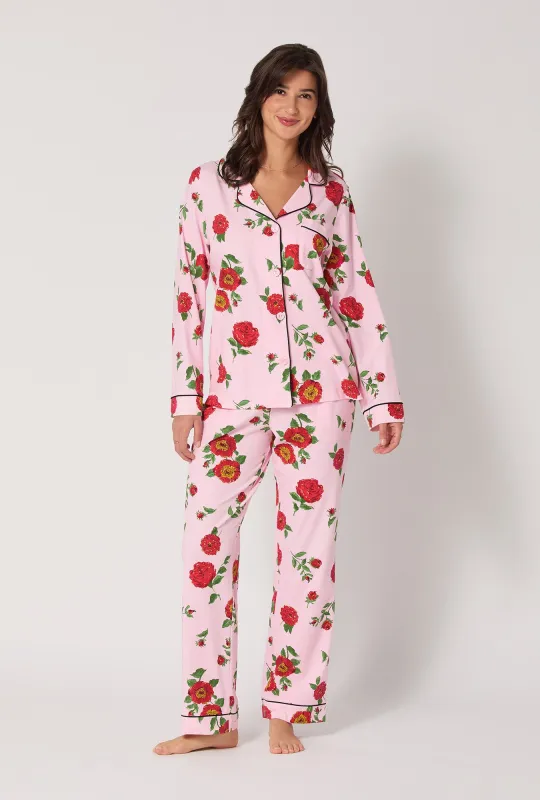 Falling Blooms Long Sleeve Classic Stretch Jersey Pj Set sold by BedHead