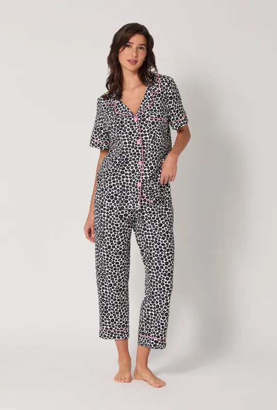 Viola Short Sleeve Classic Stretch Jersey Cropped Pj Set sold by BedHead