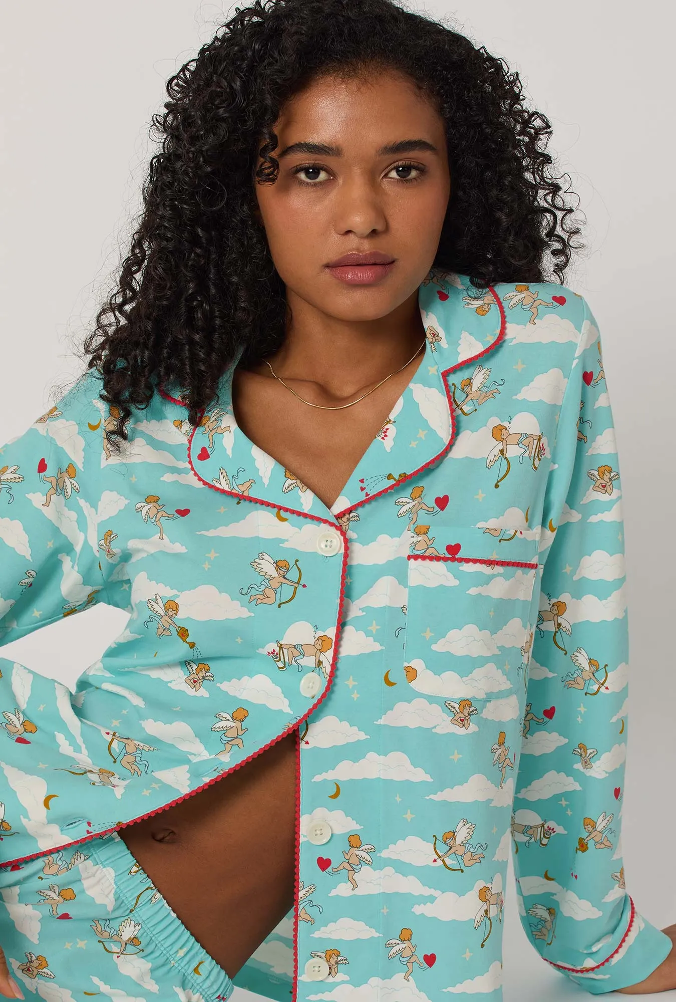 Cheeky Cupid Long Sleeve Classic Stretch Jersey Pj Set sold by BedHead product image thumbnail 4