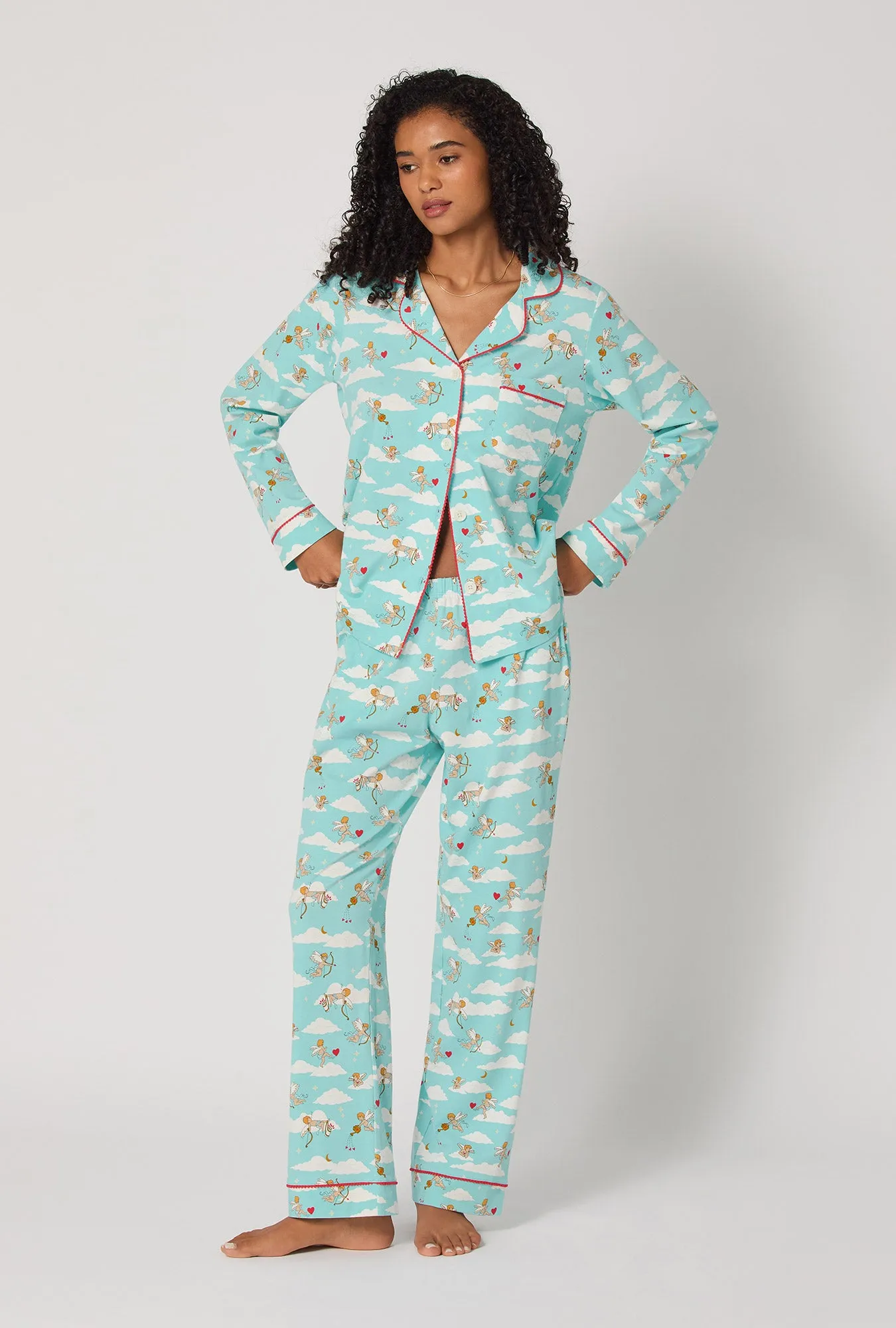Cheeky Cupid Long Sleeve Classic Stretch Jersey Pj Set sold by BedHead