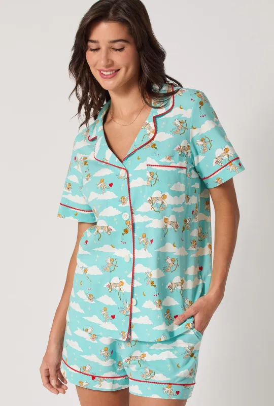 Cheeky Cupid Short Sleeve Classic Shorty Stretch Jersey Pj Set sold by BedHead