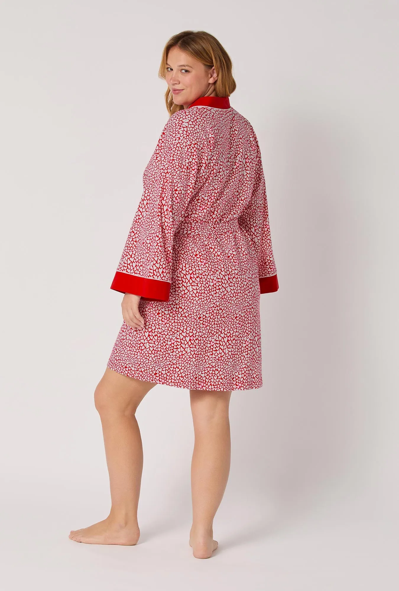 Bursting With Love Banded Collar Stretch Jersey Robe sold by BedHead product image thumbnail 5