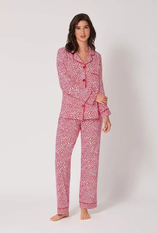 Bursting With Love Long Sleeve Classic Stretch Jersey Pj Set sold by BedHead