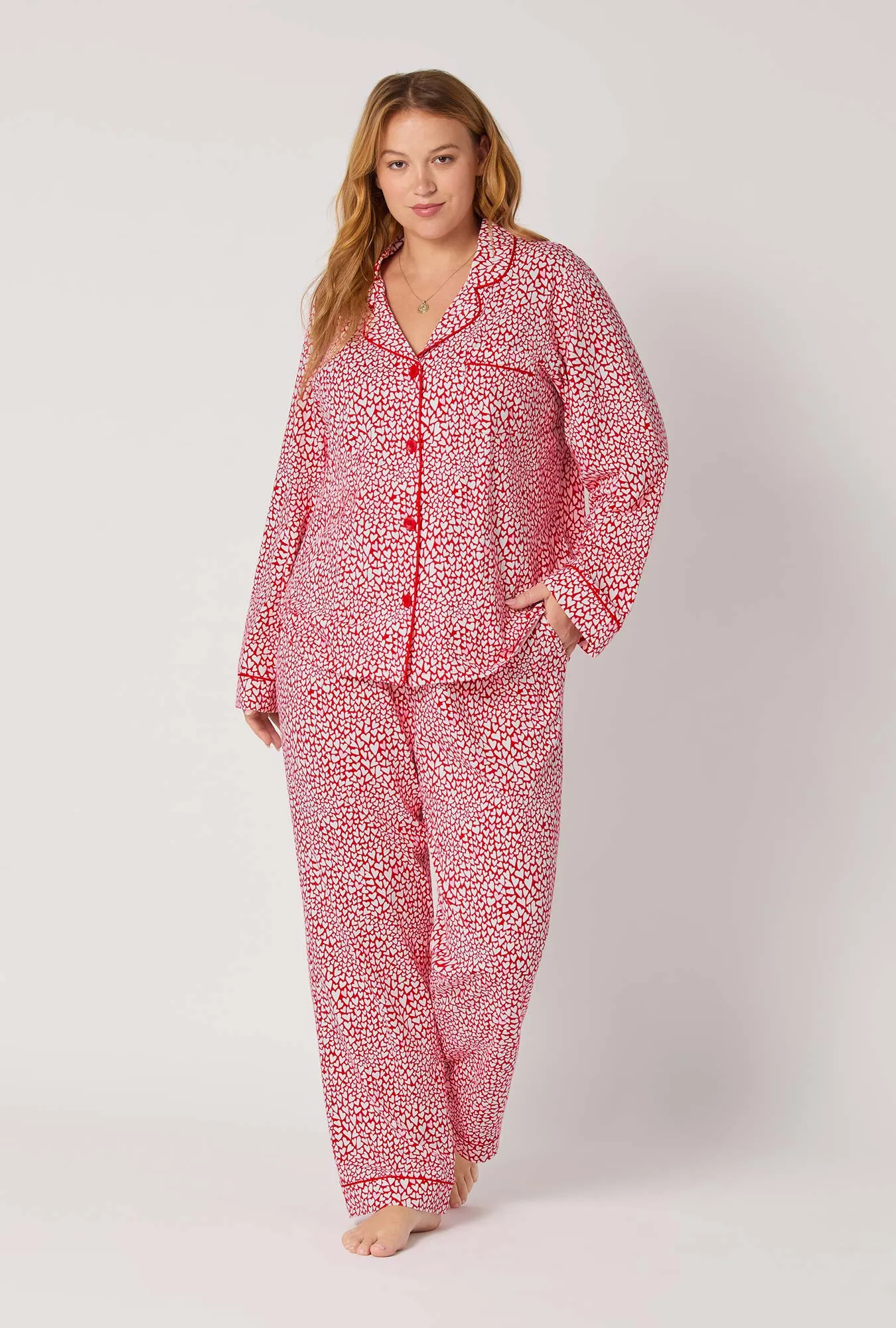 Bursting With Love Long Sleeve Classic Stretch Jersey Pj Set sold by BedHead product image thumbnail 5