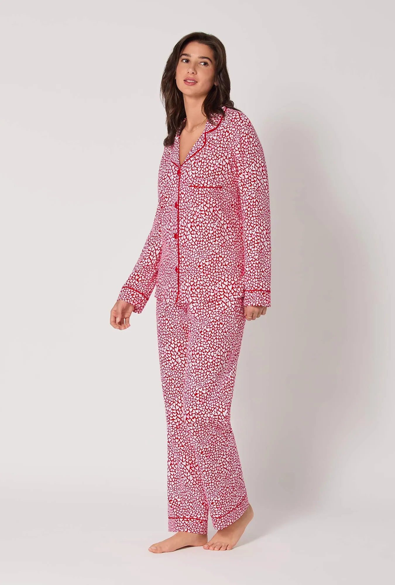 Bursting With Love Long Sleeve Classic Stretch Jersey Pj Set sold by BedHead product image thumbnail 2