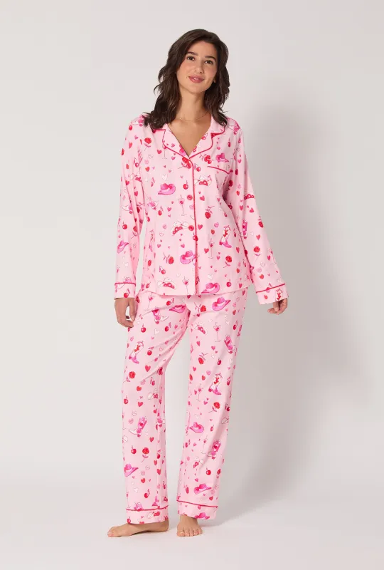 Giddy Up Galentine Long Sleeve Classic Stretch Jersey Pj Set sold by BedHead