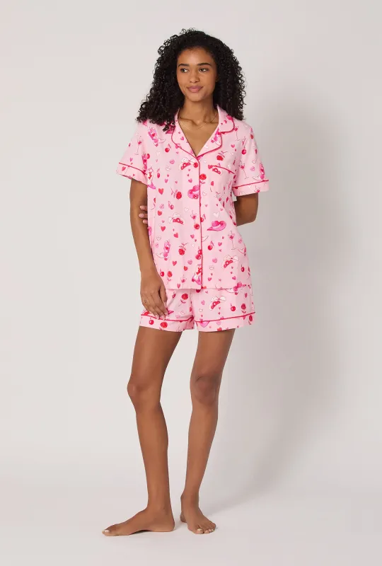 Giddy Up Galentine Short Sleeve Classic Shorty Stretch Jersey Pj Set sold by BedHead