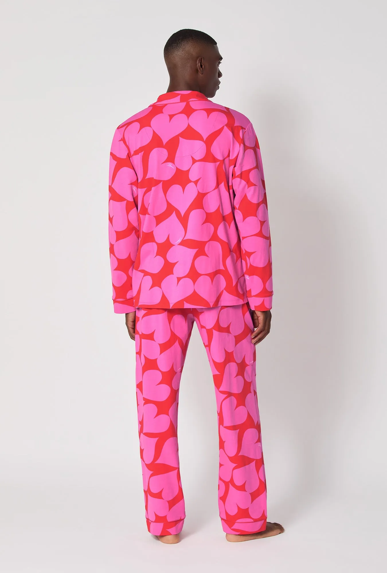 BedHead x Mr. Turk Hearts Men's Long Sleeve Classic Stretch Jersey Pj Set sold by BedHead product image thumbnail 3