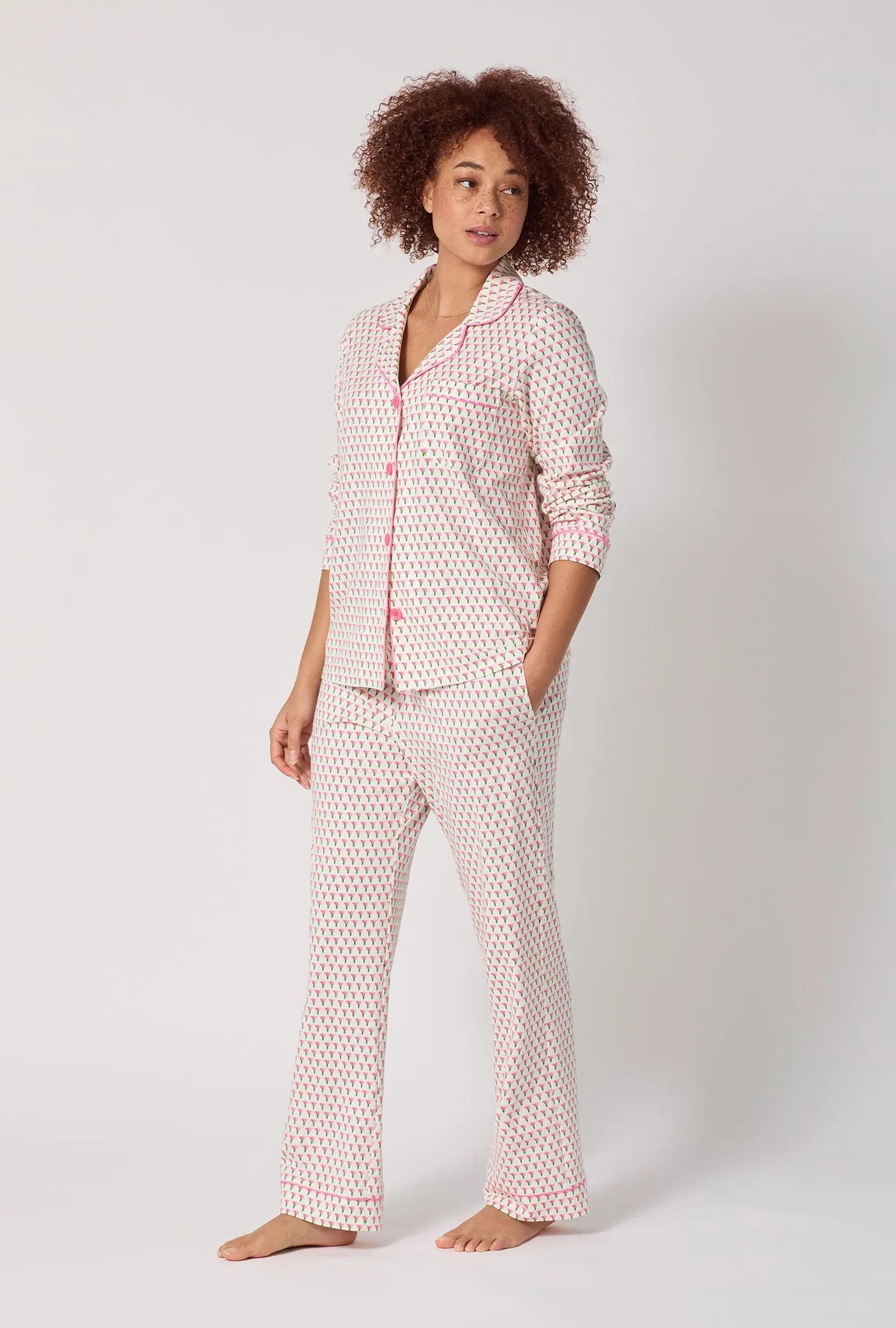 Blossom Geo Long Sleeve Classic Stretch Jersey Pj Set sold by BedHead product image thumbnail 2