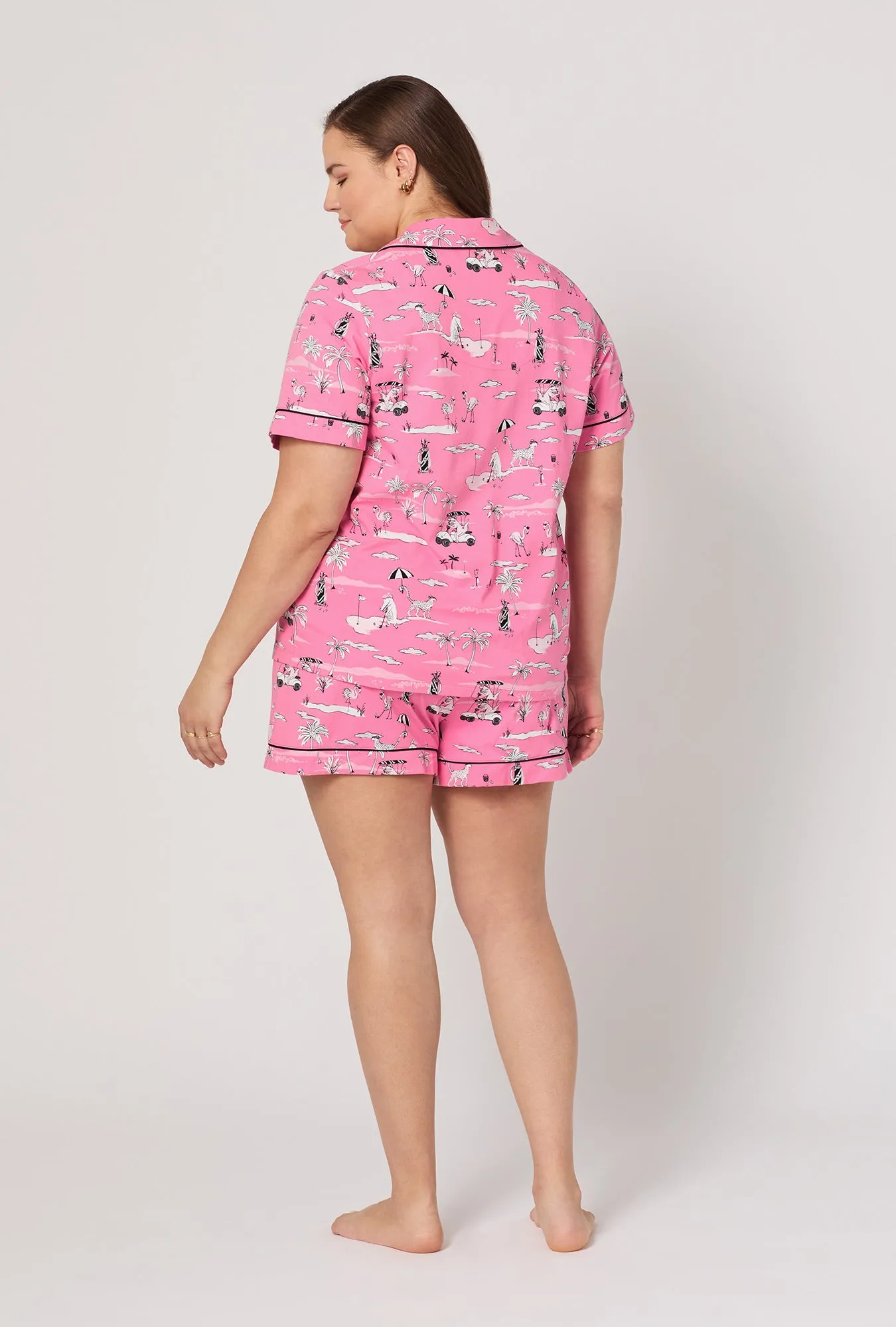 Putting Pink Short Sleeve Classic Shorty Stretch Jersey Pj Set sold by BedHead product image thumbnail 5