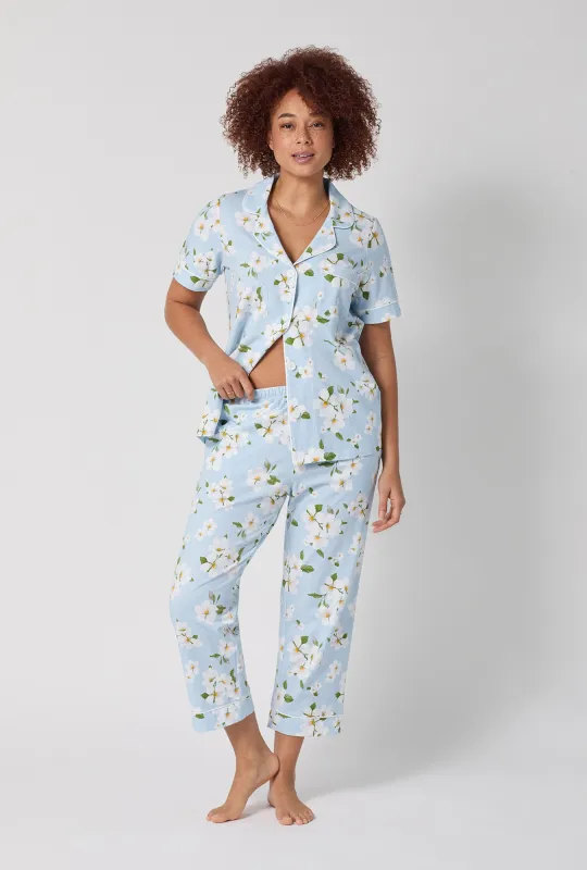 Magnolia Breeze Short Sleeve Classic Stretch Jersey Cropped Pj Set sold by BedHead