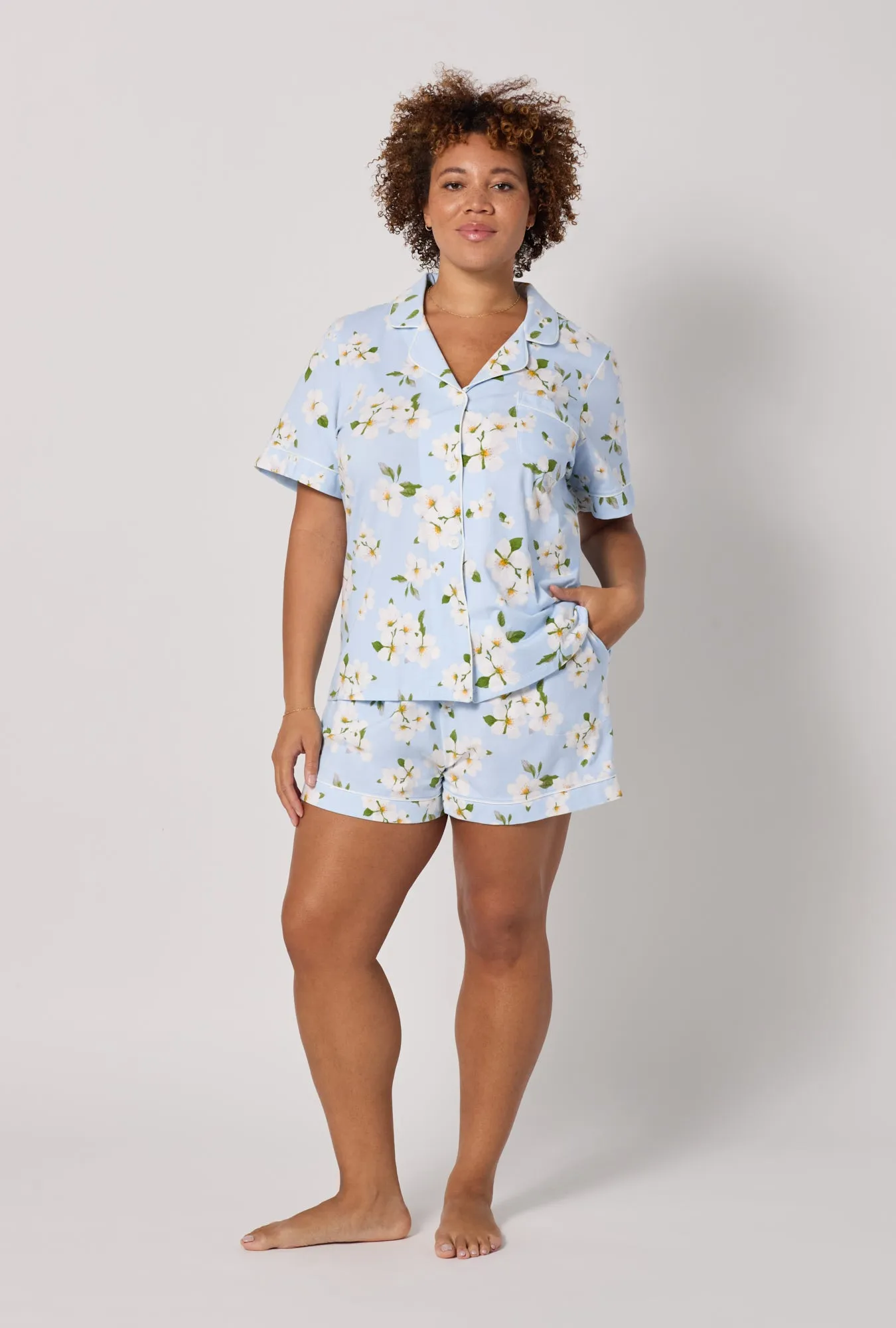 Magnolia Breeze Short Sleeve Classic Shorty Stretch Jersey Pj Set sold by BedHead product image thumbnail 5