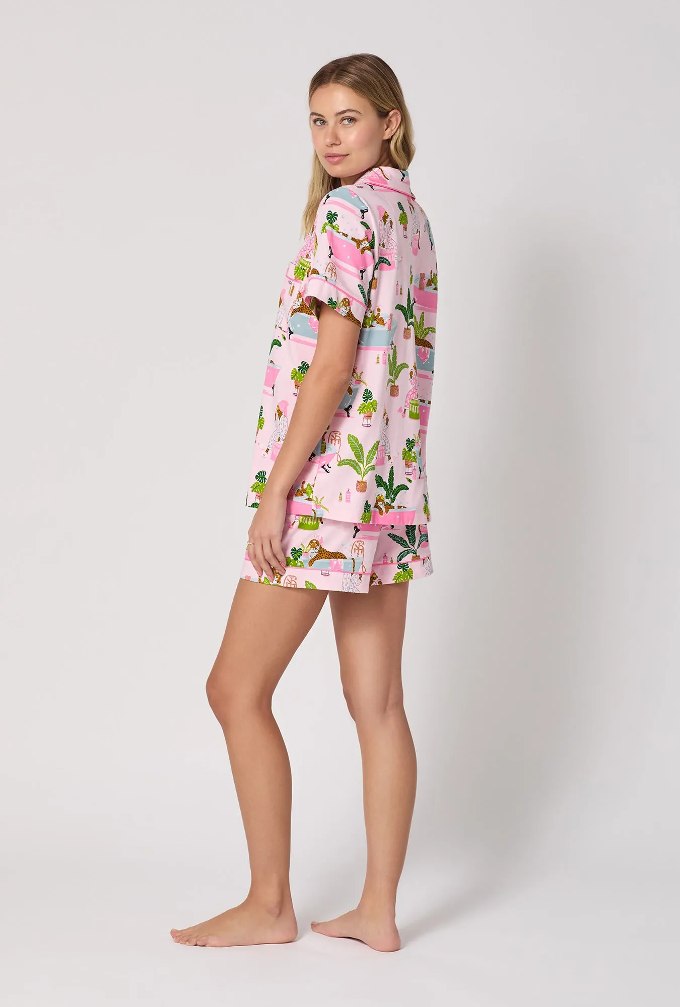 Spa Day Short Sleeve Classic Shorty Stretch Jersey Pj Set sold by BedHead product image thumbnail 3