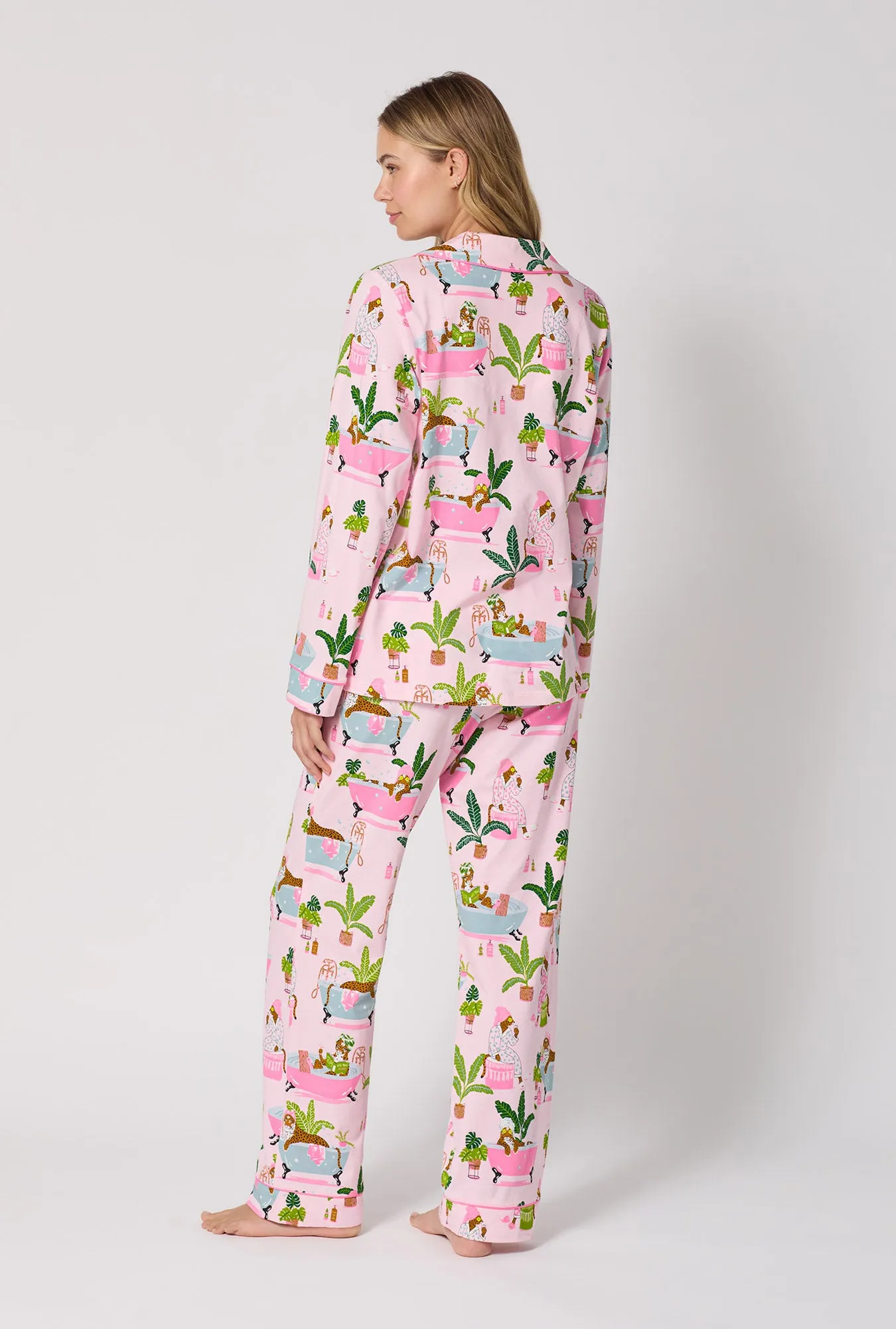 Spa Day Long Sleeve Classic Stretch Jersey Pj Set sold by BedHead product image thumbnail 4