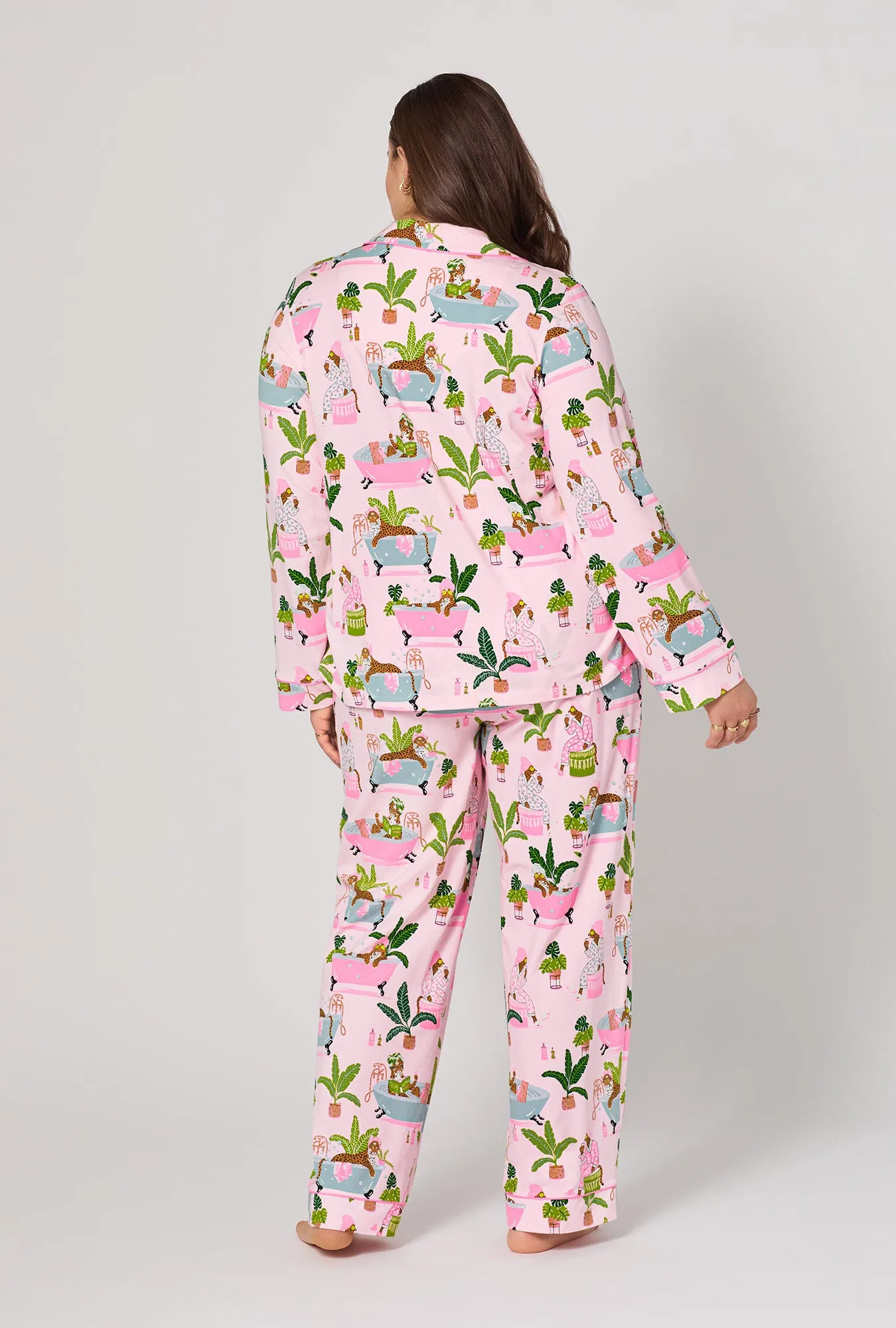 Spa Day Long Sleeve Classic Stretch Jersey Pj Set sold by BedHead product image thumbnail 5